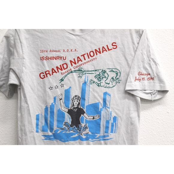 Vintage AOKA Isshinryu Karate Championships 1989 T Shirt Medium - Picture 2 of 7